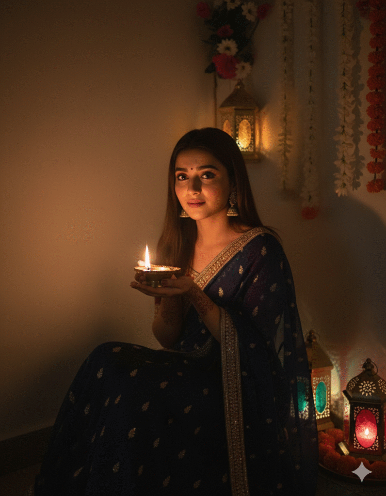 Best Gemini Diwali Photo Editing Prompts for Girls